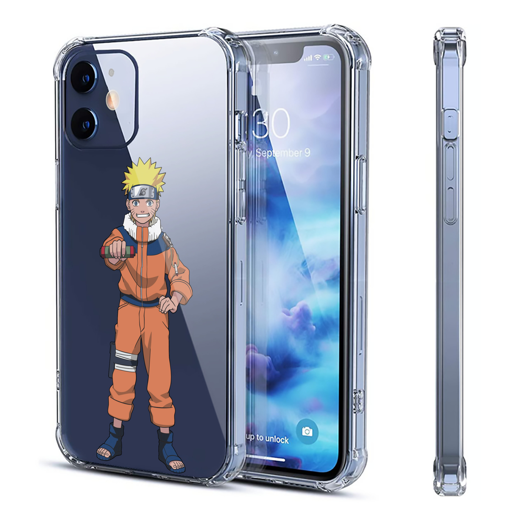 （画像用） NARUTO -ナルト- うずまき ナルト Uzumaki Naruto 【iPhone 12シリーズ対応】透明スマホケース（クリアソフトケース）